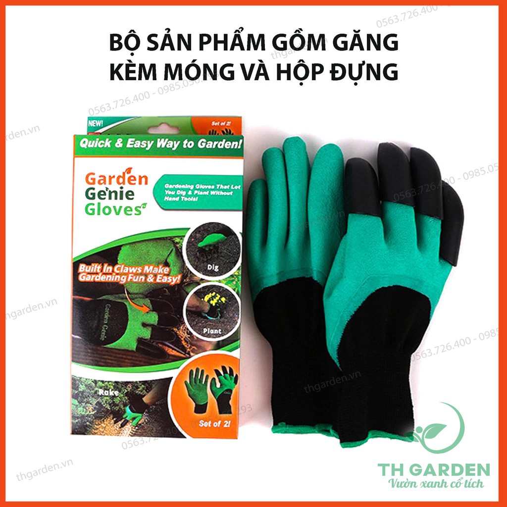 Găng Tay Làm Vườn Có Móng Vuốt Chuyên Dụng - Dễ Dàng Đào Xới Đất - Co Giãn Đàn Hồi Rất Êm Ái