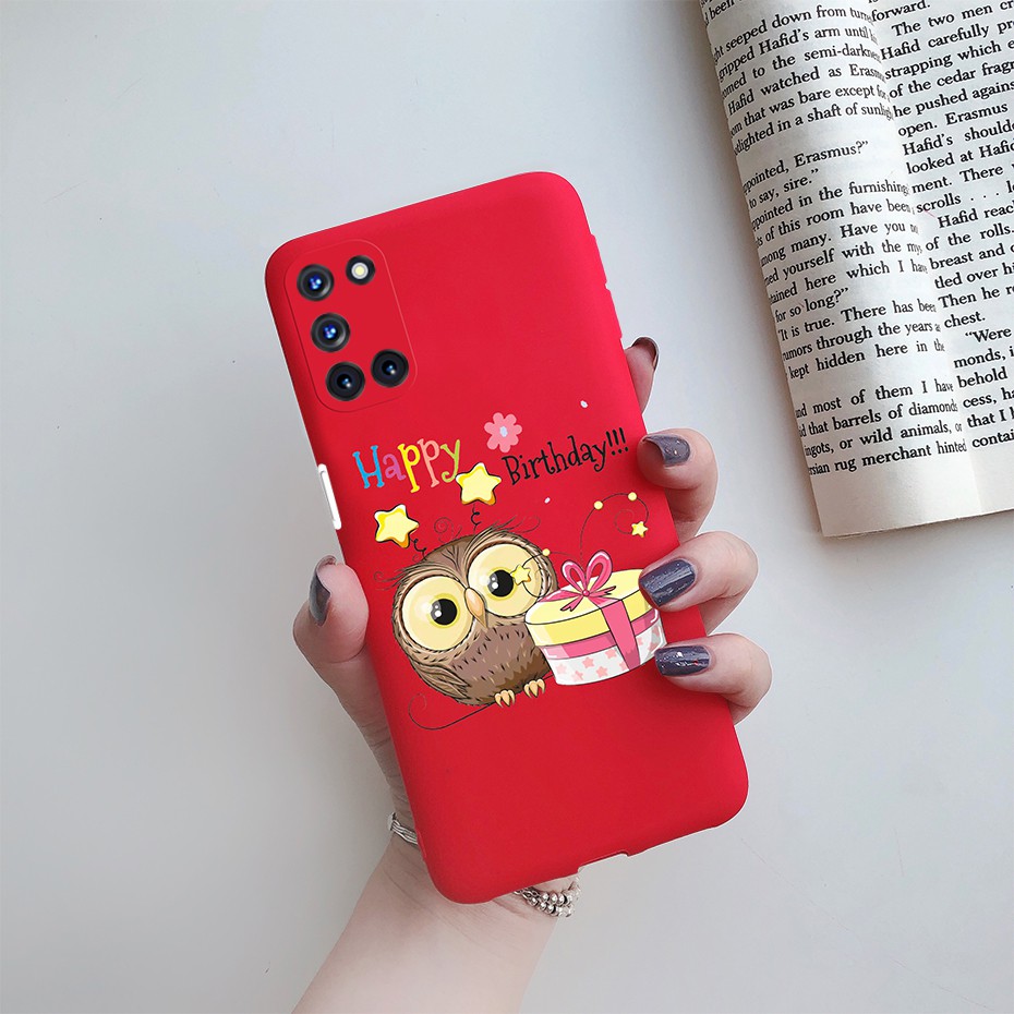 Ốp điện thoại họa tiết hoạt hình cú mèo chống sốc cho OPPO A52 A72 A92 A53 2020 CPH2069 CPH2067 CPH2059