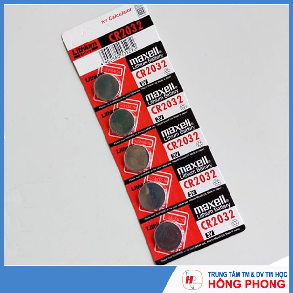 1 Vỉ 5 Viên Pin CR2032 3V Lithium Baterry Maxell chính hãng