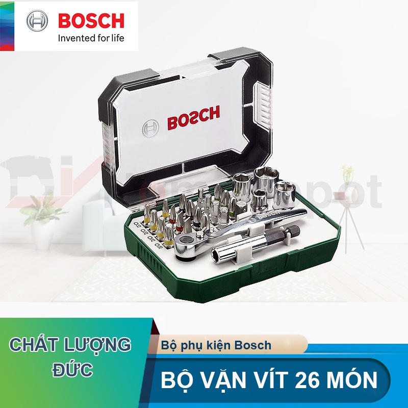 Bộ dụng cụ ốc vít 26 món Bosch 2607017322