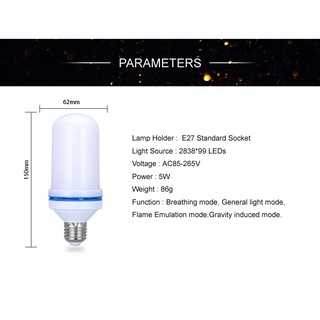 Bóng Đèn LED E27 Tạo Hiệu Ứng Ngọn Lửa 6W 85V-265V