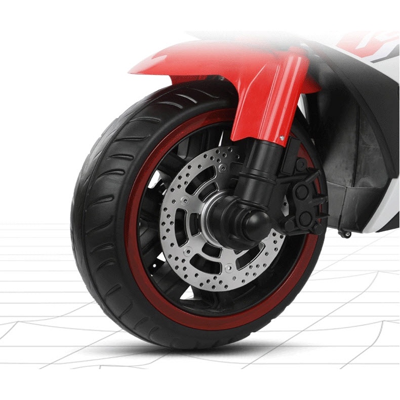 Xe máy điện trẻ em phân khối lớn Ducati R3 cho bé 3-8 tuổi, có thể tháo bánh phụ thành xe 2 bánh, đèn nhạc vui nhộn
