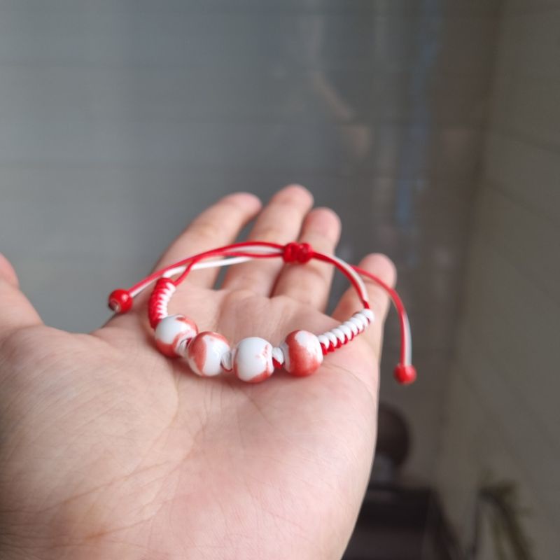 Vòng tay gốm tráng men dây rút tùy chỉnh độ rộng