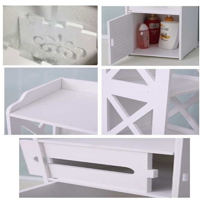 Tủ kệ nhỏ gọn để vật dụng ở phòng vệ sinh đa năng | BigBuy360 - bigbuy360.vn