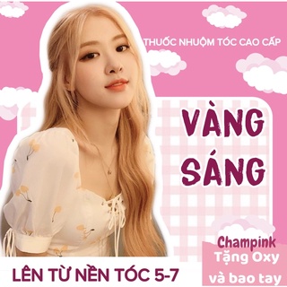  THUỐC NHUỘM TÓC MÀU VÀNG SÁNG TRẮNG DA CAO CẤP TẶNG OXY 