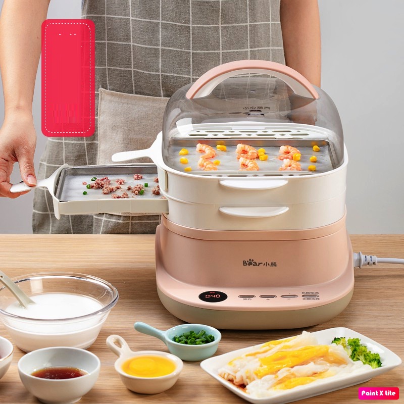 MÁY LÀM BÁNH CUỐN BÁNH PHỞ CUỐN MÁY HẤP LUỘC MINI ĐA CHỨC NĂNG BEAR CFJ-A30G1