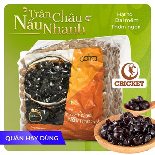 Trân Châu Đen Nấu Nhanh Cotra II (Túi 1kg) -Trân Châu Caramel làm trà sữa trân châu đen ngon-Nguyên Liệu Trà Sữa CRICKET