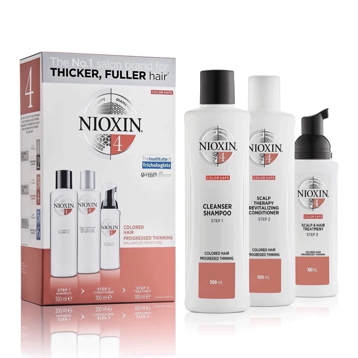 Bộ Chăm Sóc Tóc Full kit NIOXIN chuyên nghiệp dành cho tóc rụng 3 chai USA