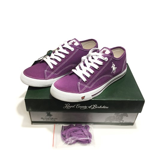 Giày thể thao nữ buộc dây tím Purple - Polo Club - chuẩn xuất EU, sản phẩm xuất dư Full Box Made in Viet Nam