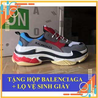 [ Tặng hộp, Tẩy trắng ] Giầy thể thao Ullzang Balen Triple Đỏ Xanh Nam Nữ