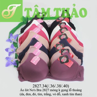 Áo lót Thái Lan No'bra 2827 mỏng không gọng lỗ thoáng