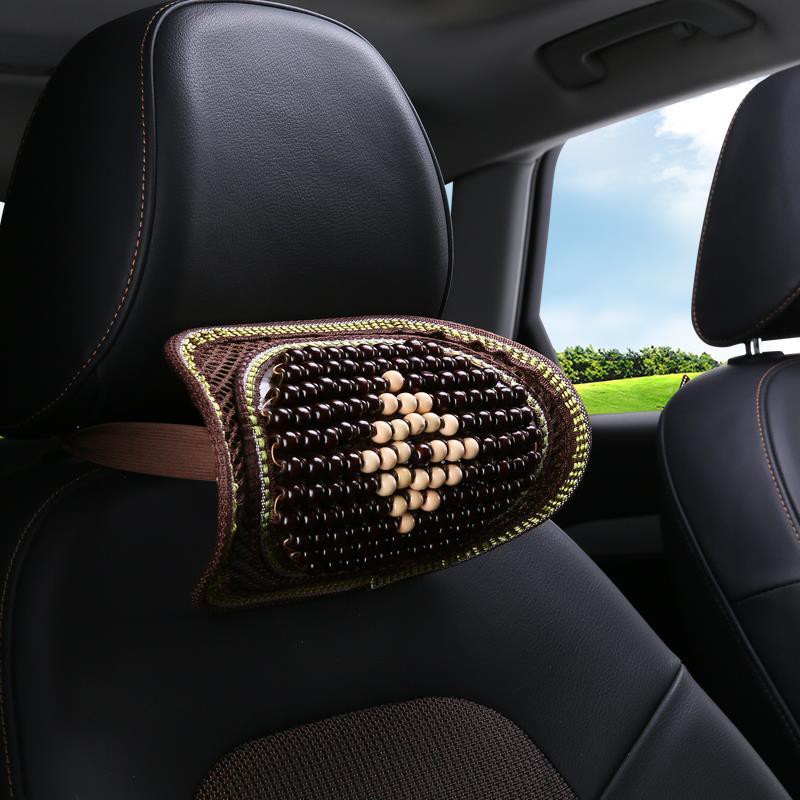 Summer car Tựa hạt gỗ gối đầu ô tô an toàn và cổ thông gió thoáng khí massage miễn phí vận chuyển