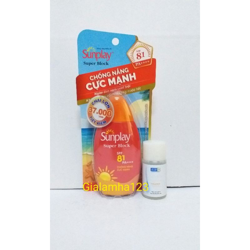 (CHÍNH HÃNG) Sunplay Super Block SPF81, PA++++: Sữa Chống Nắng Cực Mạnh