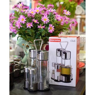 Bộ đựng giấm, dầu, muối, tiêu Tescoma