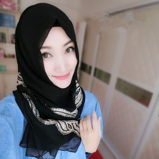 Khăn trùm đầu nhiều màu phong cách hồi giáo cho nữ WJ53