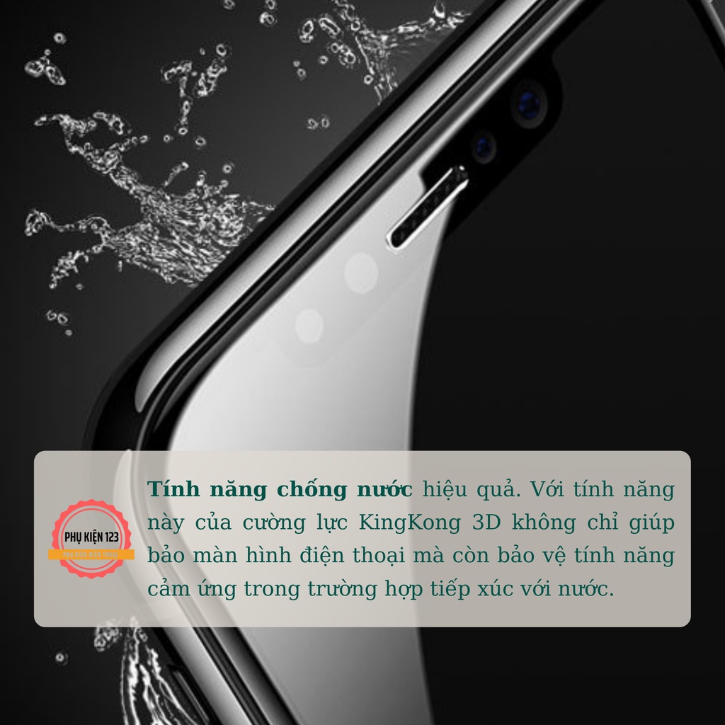 Kính cường lực ip KingKong 6/6plus/6s/6splus/7/7plus/8/8plus/x/xs/11/12/13/pro/max/promax/Phụ Kiện 123