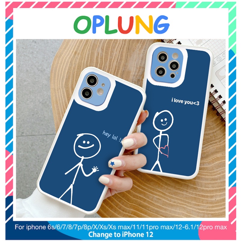 Ốp lưng iphone Hoạt hình người que cạnh vuông dẻo ip 6splus/7/7plus/8/8plus/x/xr/xs/11/12/pro/max/plus/13promax tr138