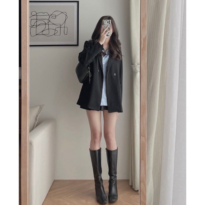 ÁO BLAZER 1LỚP DÁNG DÀI 2 CÚC XINH XẮN | BigBuy360 - bigbuy360.vn