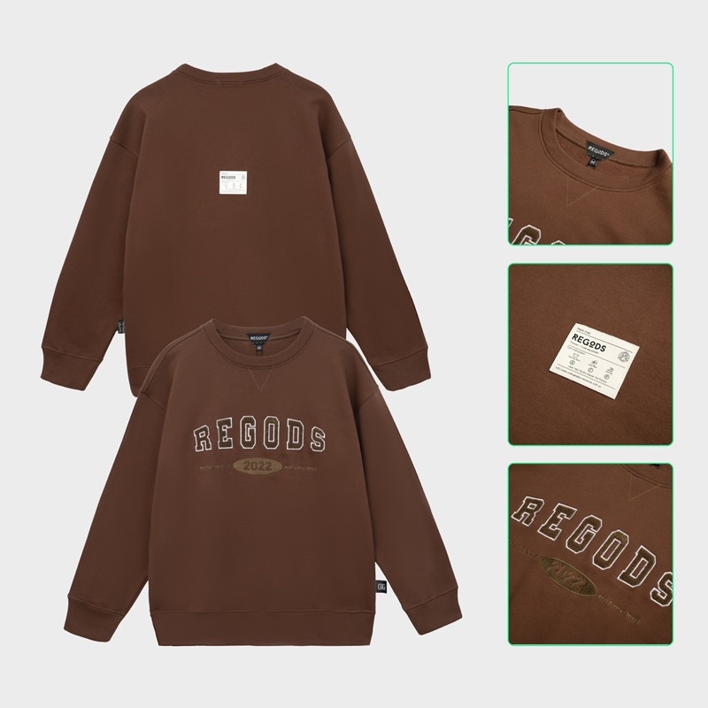 Áo Sweater Nỉ Old School REGODS Unisex Form Rộng