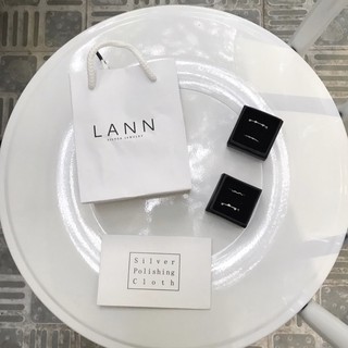 Khuyên 4 đá hạt thóc BẠC S925 LANN E162