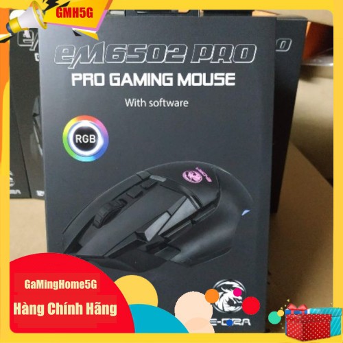 Chuột Gaming E-Dra EM6502 PRO - Chống nước - 50 triệu lượt click, 16000 DPI, LED RGB - Bảo hành 24 tháng