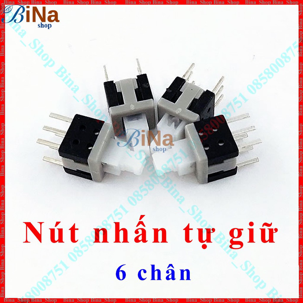 [1 cái] Nút nhấn giữ nút nhấn nhả 5.8mm, Công tắc ON/OFF mini