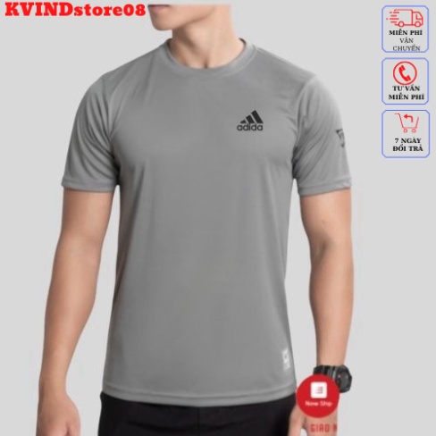 ⭐ Áo thun lạnh nam thể thao⚡Cao Cấp⚡ cổ tròn cộc tay thun lạnh co giãn 4  thông hơi thoáng mát _KVINDstore08