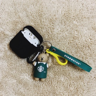 Vỏ bọc airpods/ case airpods gấu starbuck xanh