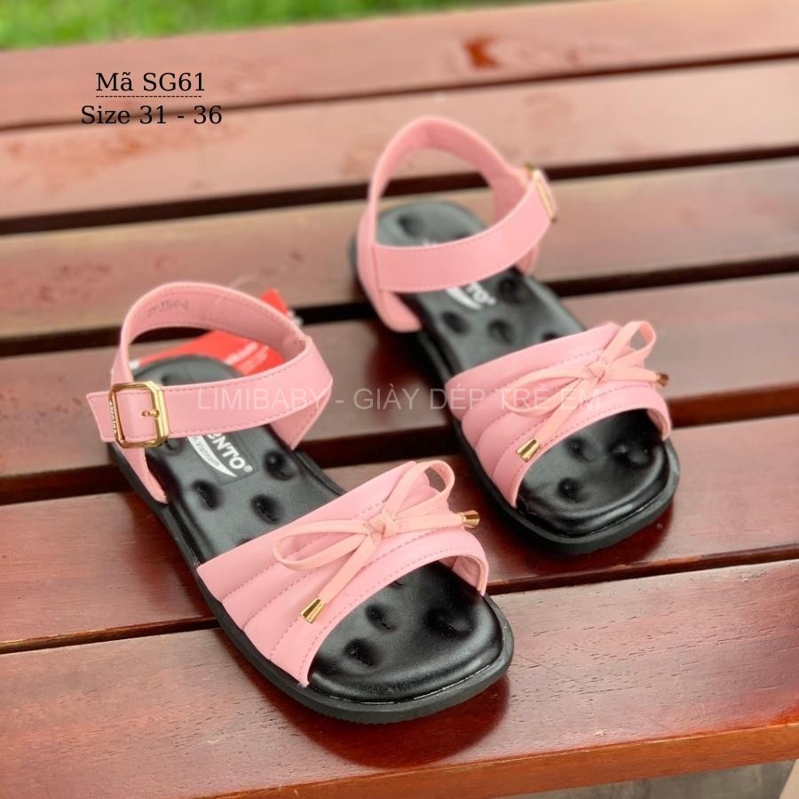 Sandal bé gái quai hậu KENTO thời trang da mềm đế su dẻo cao cấp chống trơn trượt phù hợp cho trẻ em học sinh SG611