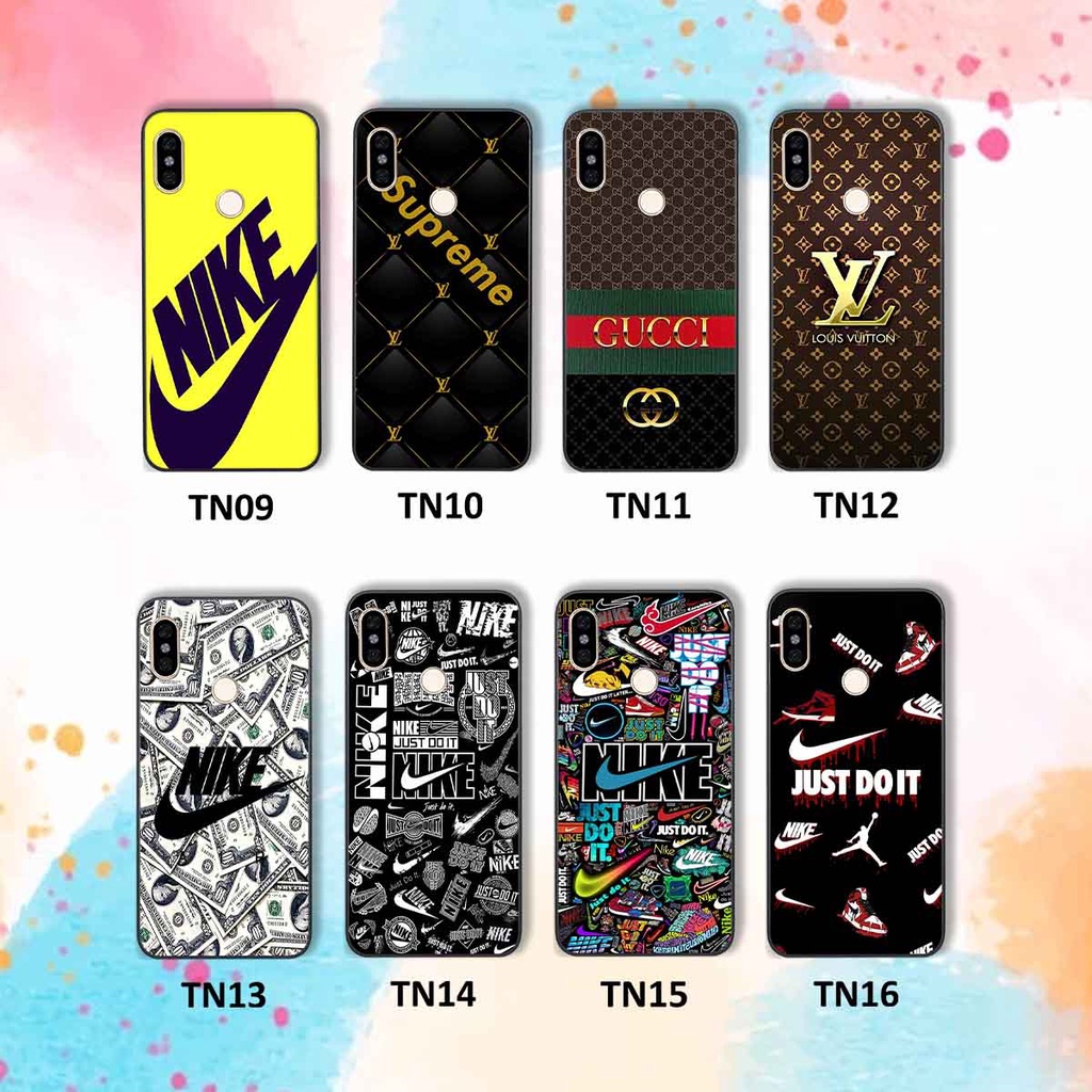 Ốp Xiaomi Mi A2 in hình thương hiệu L.V, N.I.K.E cá tính, đẳng cấp