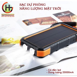 Sạc dự phòng sạc đa năng (có thể sạc năng lượng mặt trời) có đèn pin 10000mAH - 20000mAH
