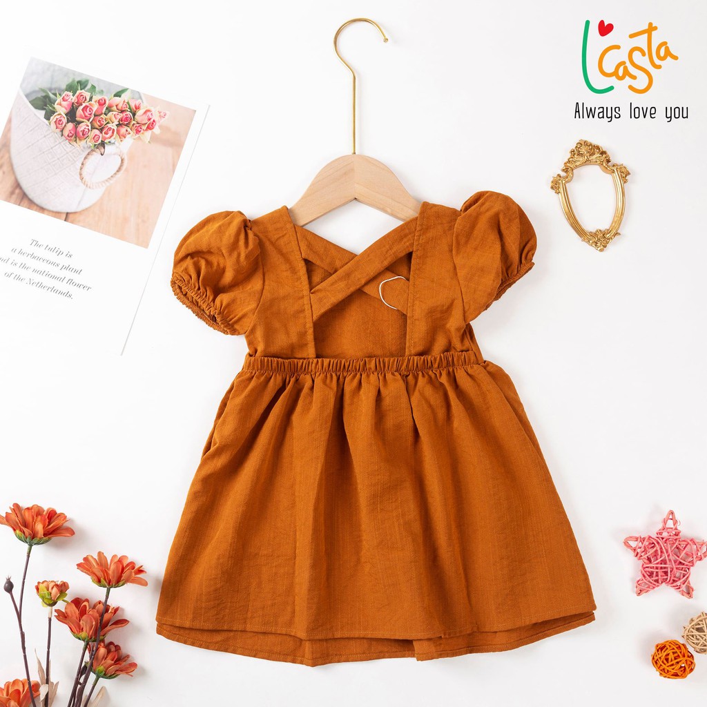 Đầm bé gái thiết kế baby doll cổ sen cx từ 1 đến 5 tuổi L'Casta V5