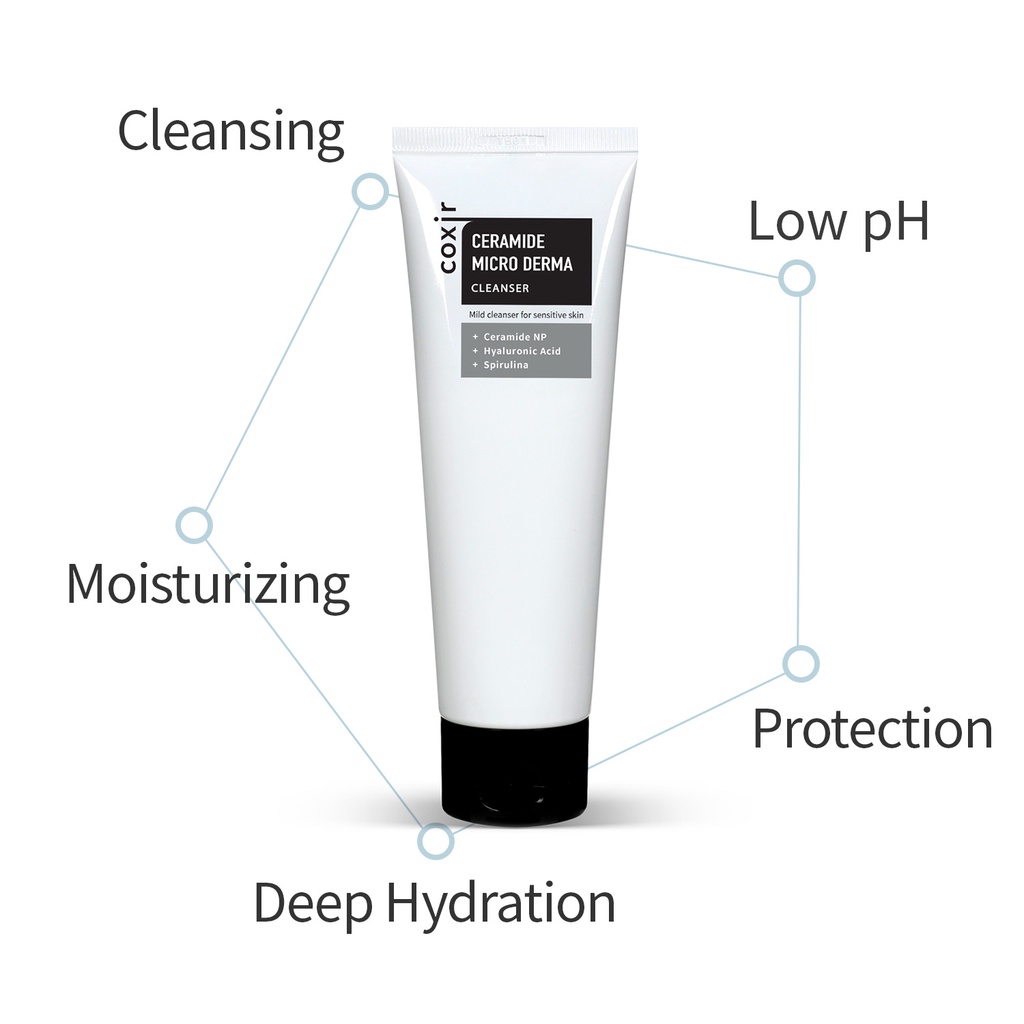 Sữa rửa mặt Ceramide Micro Derma COXIR cao cấp 120ml