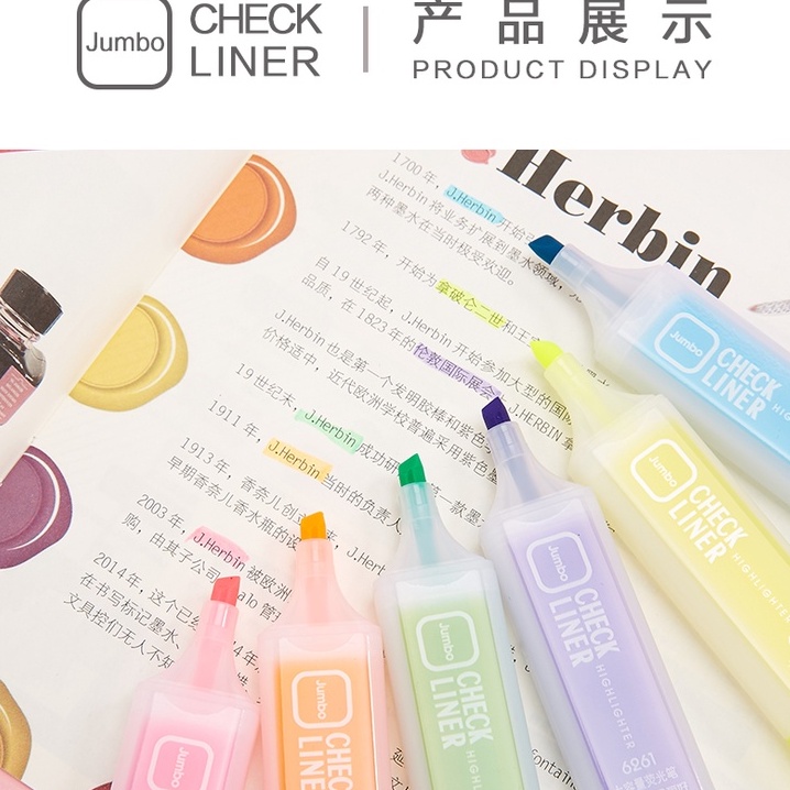 Bút đánh dấu , Bút nhớ, Bút Highlight pastel dễ thương nhiều màu cho học sinh dễ dàng đánh dấu ghi nhớ học tập