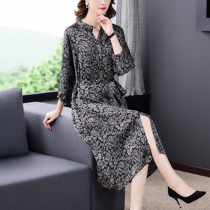 ( HÀNG SẴN) Váy Đầm Nữ Trung Niên Cho Mẹ Sang Trọng VH62 - Hàng Quảng Châu Cao Cấp | BigBuy360 - bigbuy360.vn