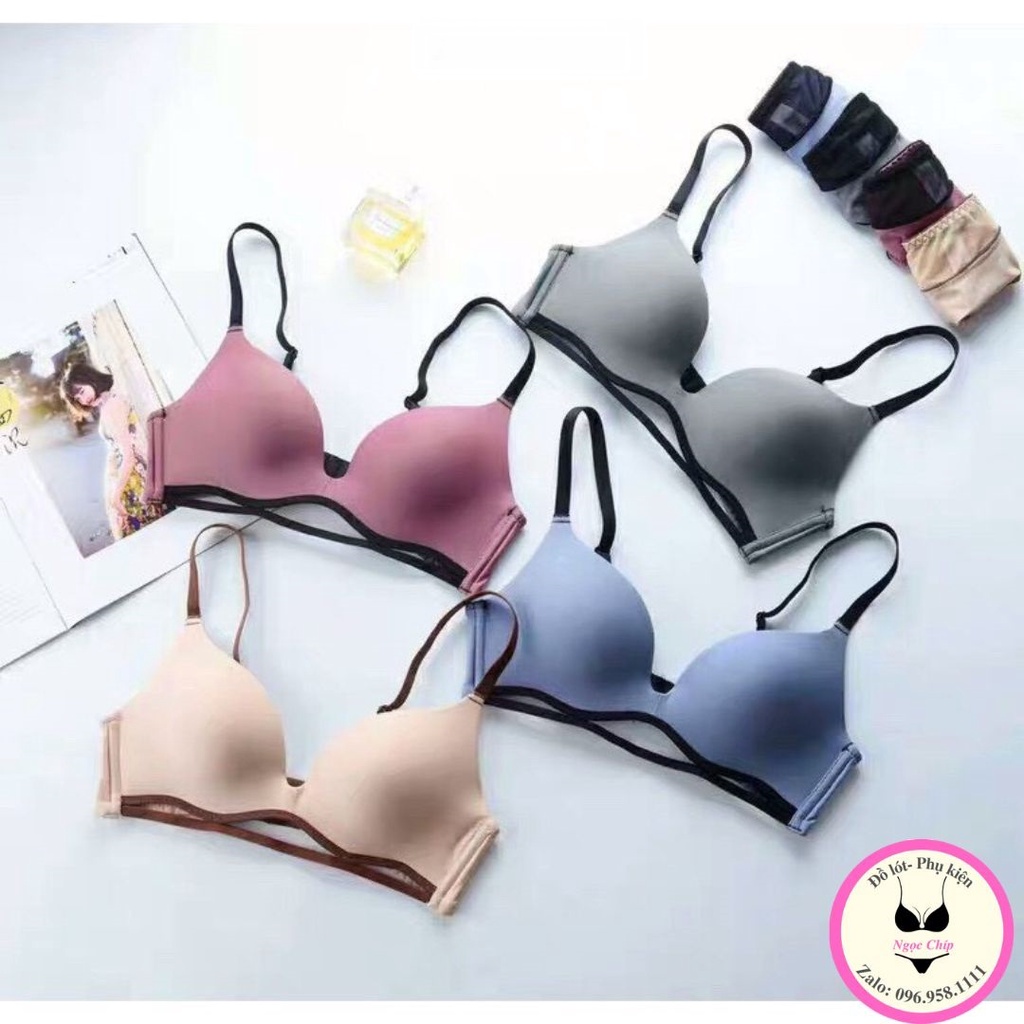 Áo lót nữ không gọng nâng ngực , áo ngực nữ mút mỏng viền sóng sexy gợi cảm AL07
