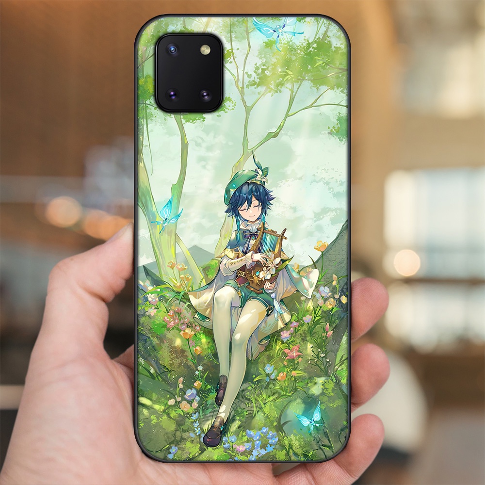 Ốp lưng Samsung Note 10 Lite viền đen in hình Venti Genshin Impact