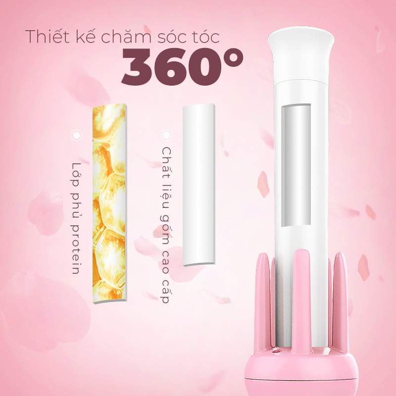 Máy uốn tóc xoăn xoay tự động 360 GDBTHN, máy làm tóc uốn xoăn tự động
