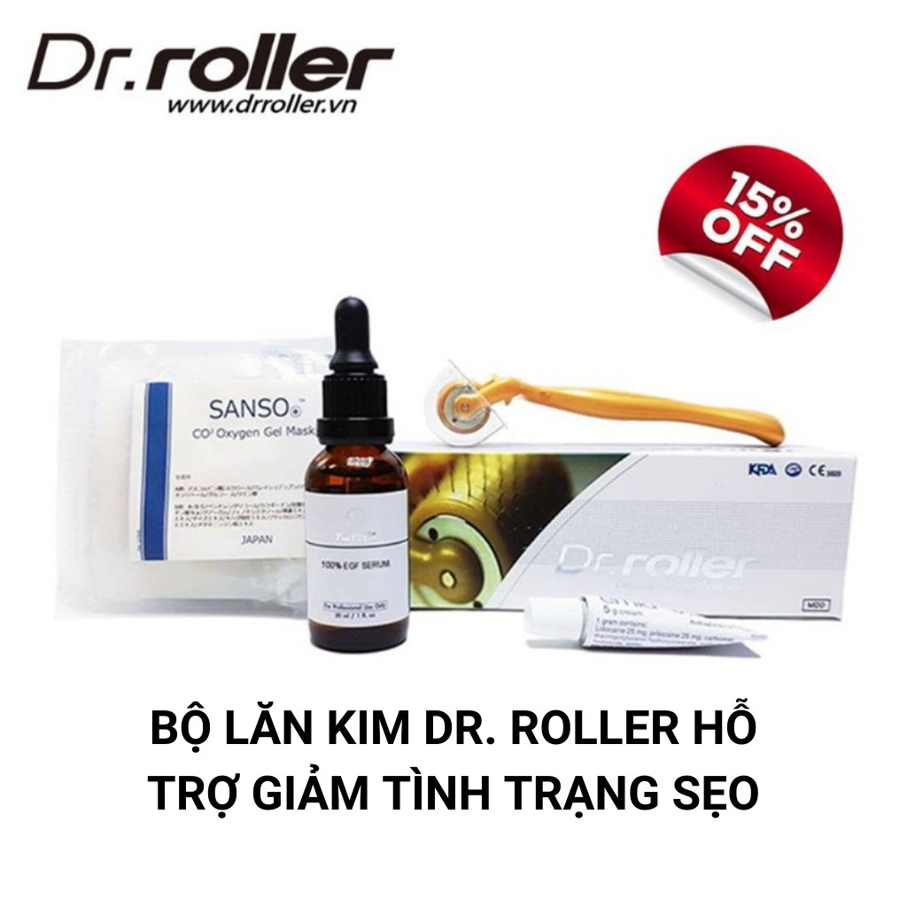 Bộ Lăn Kim Dr. Roller Hỗ Trợ Giảm Tình Trạng Sẹo - Serum Doctor A+ EGF Cao Cấp