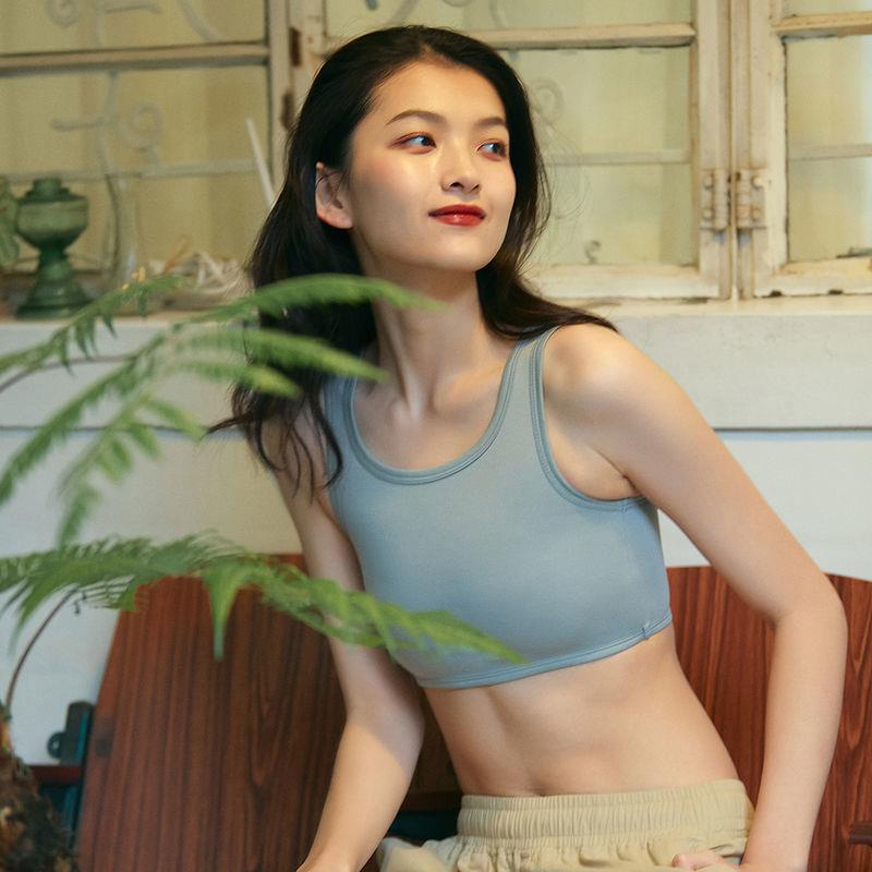 Áo Lót Nịt Ngực Không Dây Dáng Ngắn Ôm Ngực To Dành Cho Học Sinh Nữ