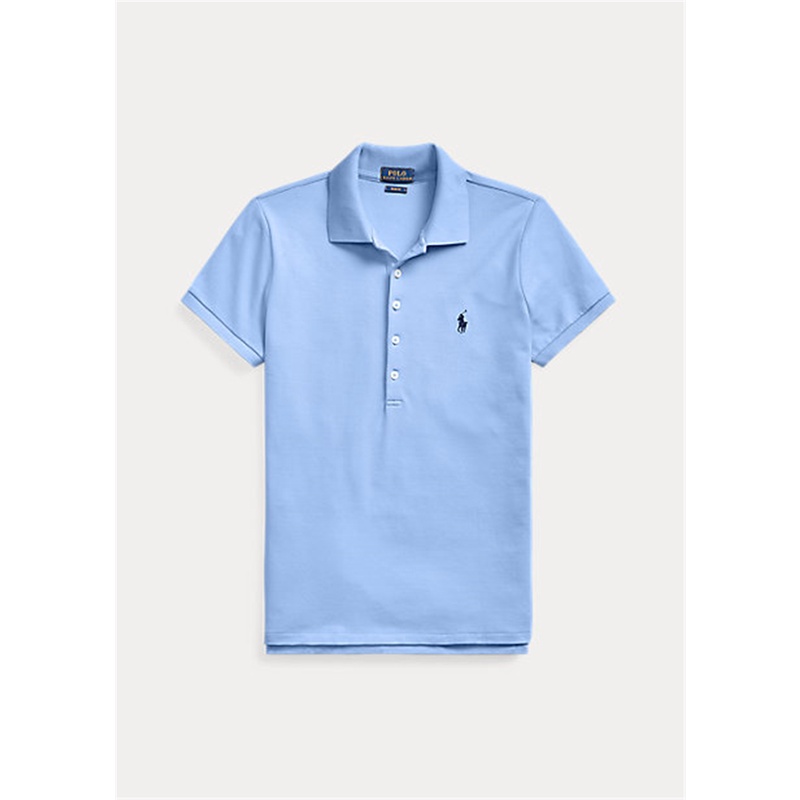 Áo thun polo tay ngắn dáng ôm thêu hình Ralph Laurens cao cấp thời trang cho nữ