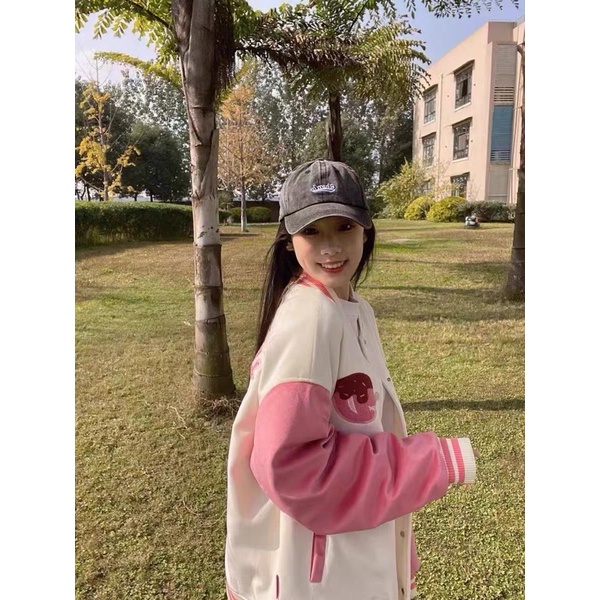 Áo khoác bomber mùa đông thêu hello kitty