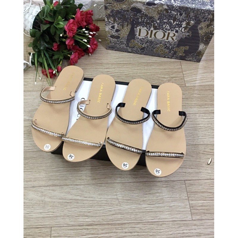 dép 2 quai phối đá cực xinh ( hình thật )