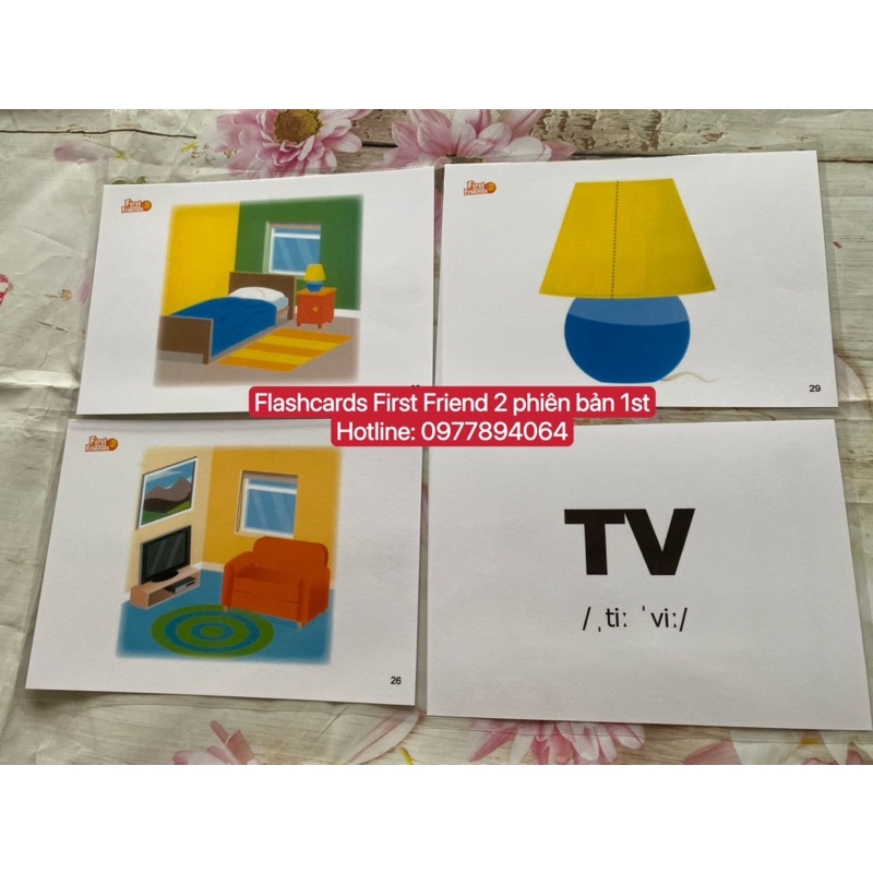 Flashcard  First Friends  1-2 phiên bản 1st kích thước A5 ép plastics bền đẹp