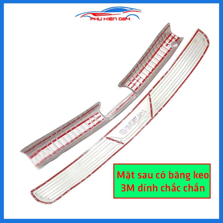 Ốp chống trầy cốp Mazda 6 2015-2016-2017-2018-2019-2020-2021-2022 inox sáng bóng bảo vệ xe chống va đập