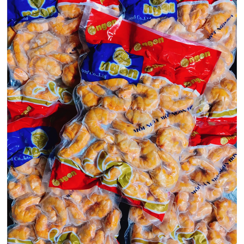Tôm hình Surimi/ Viên chiên tôm định hình Ô Ngon dùng cho món mì trộn indomie, xiên que chiên, thả lẩu, ăn