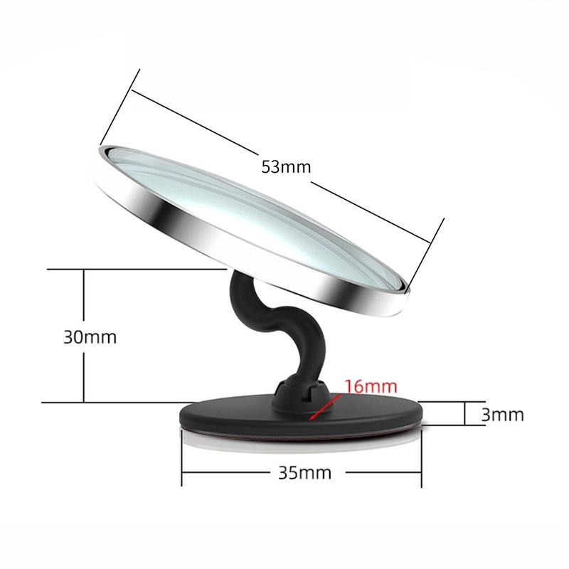 2 Gương Chiếu Hậu HD Tự Dính Xoay 360 Độ Điều Chỉnh Được Cho Xe Hơi