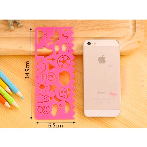 Set 4 thước kẻ in hình nhiều màu cho bé tập vẽ 🍀Clovershop68🍀