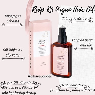 Dầu dưỡng tóc Raip R3 Argan Hair Oil