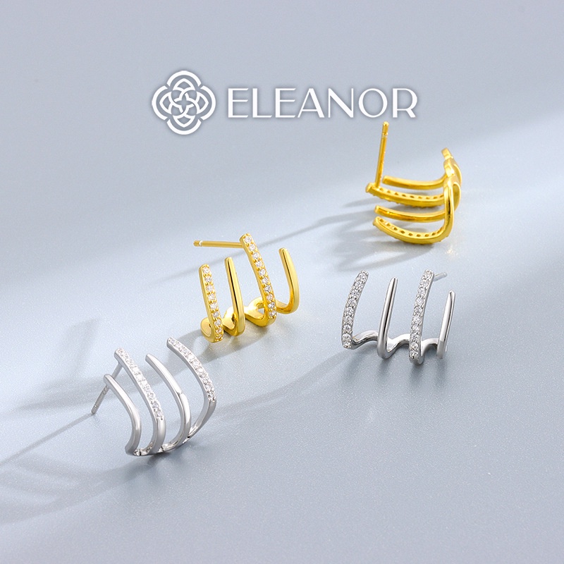 Bông tai nữ Eleanor Accessories nhiều vòng sát vành phụ kiện trang sức sang chảnh